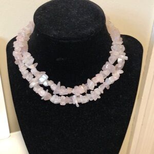 Elegant Pink Quartz Necklace
